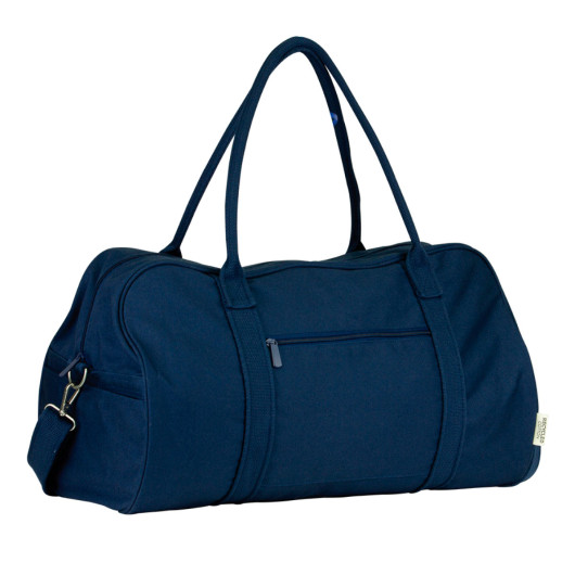 Recycled Canvas Duffle Bags Navy Angle